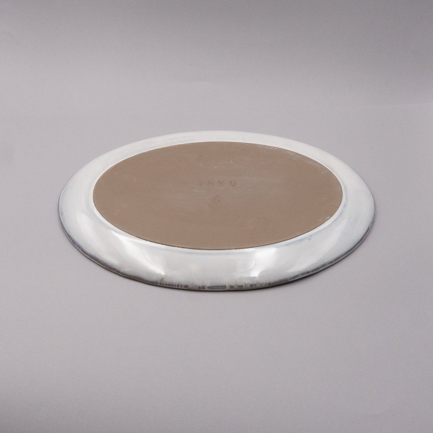 Inku Plate Oval L, White, 30cm x 21cm x 1.7cm, Design by Sergio Herman