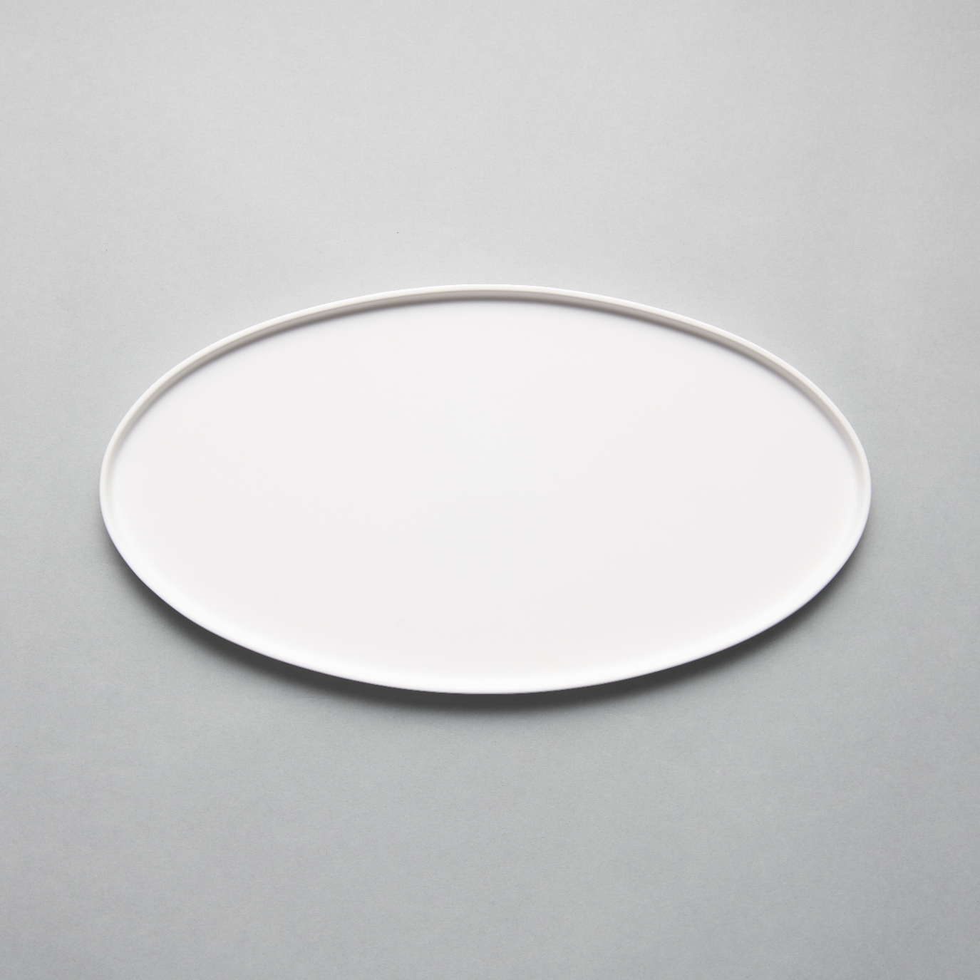 Bisque White Oval Tray L, 32cm x 17cm x H1cm, Moriyama