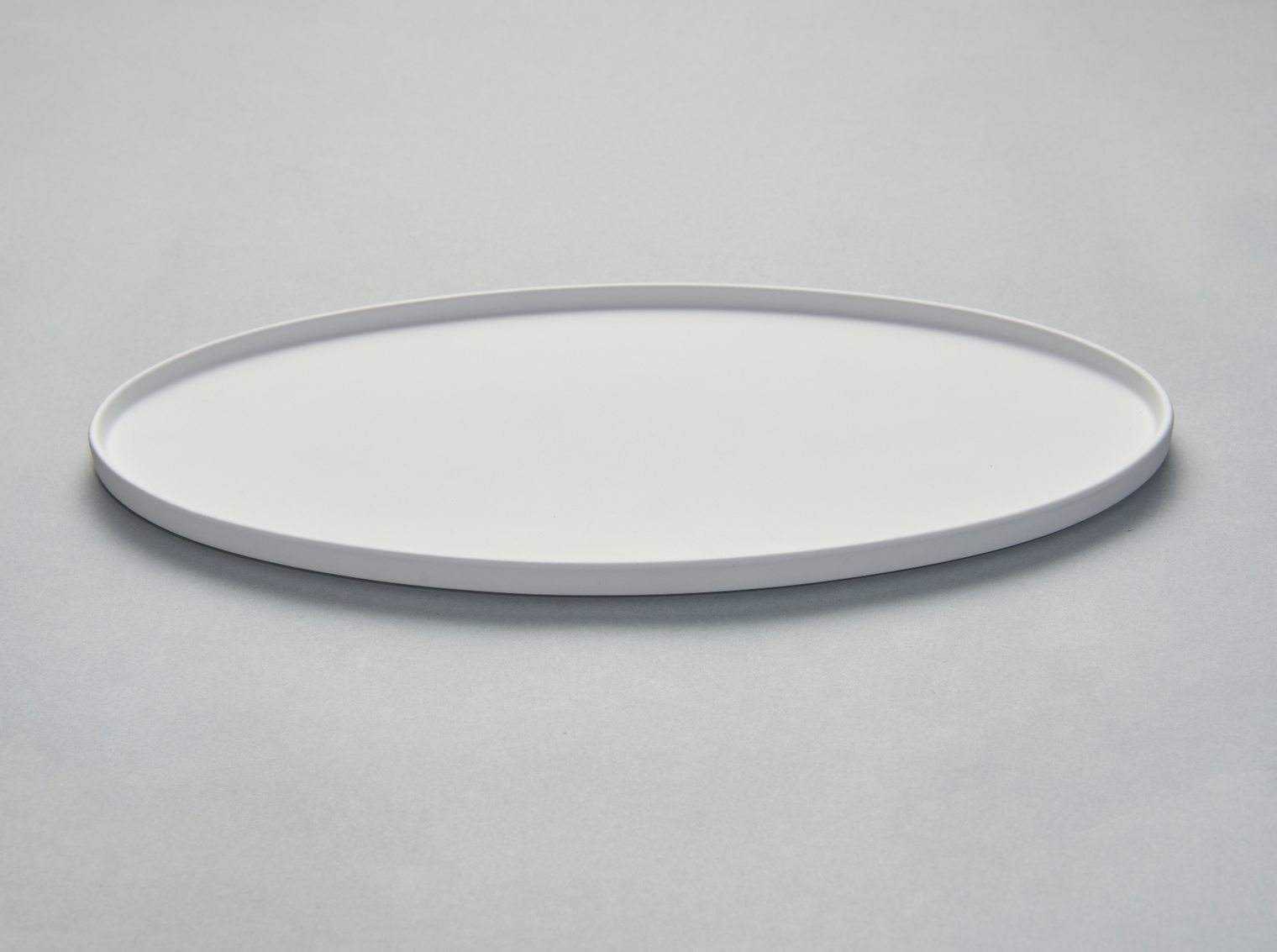 Bisque White Oval Tray L, 32cm x 17cm x H1cm, Moriyama