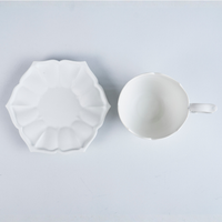 Usukiyaki, RYOUKA Teacup And Saucer, White, D9cm x H6.3cm/ D16cm x H2cm