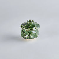 Oribe Chawanmushi Cup Green, 8.5cm x 8.5cm