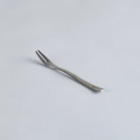 Silver Hammered Dessert Fork L13cm x W1cm