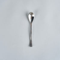 Silver Hammered Dessert Spoon L14cm x W2.2cm