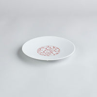 Eiho Porcelain, Arabesque, Red Plate, 15cm