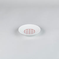Eiho Porcelain, Shippo, Red Plate, 11cm