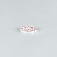 Eiho Porcelain, Shippo, Red Chopstick Rest