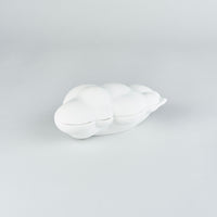 224 Porcelain Cloud nine lidded container, W18cm x H9cm