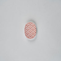 Eiho Porcelain, Seigaiha, Red Chopstick Rest