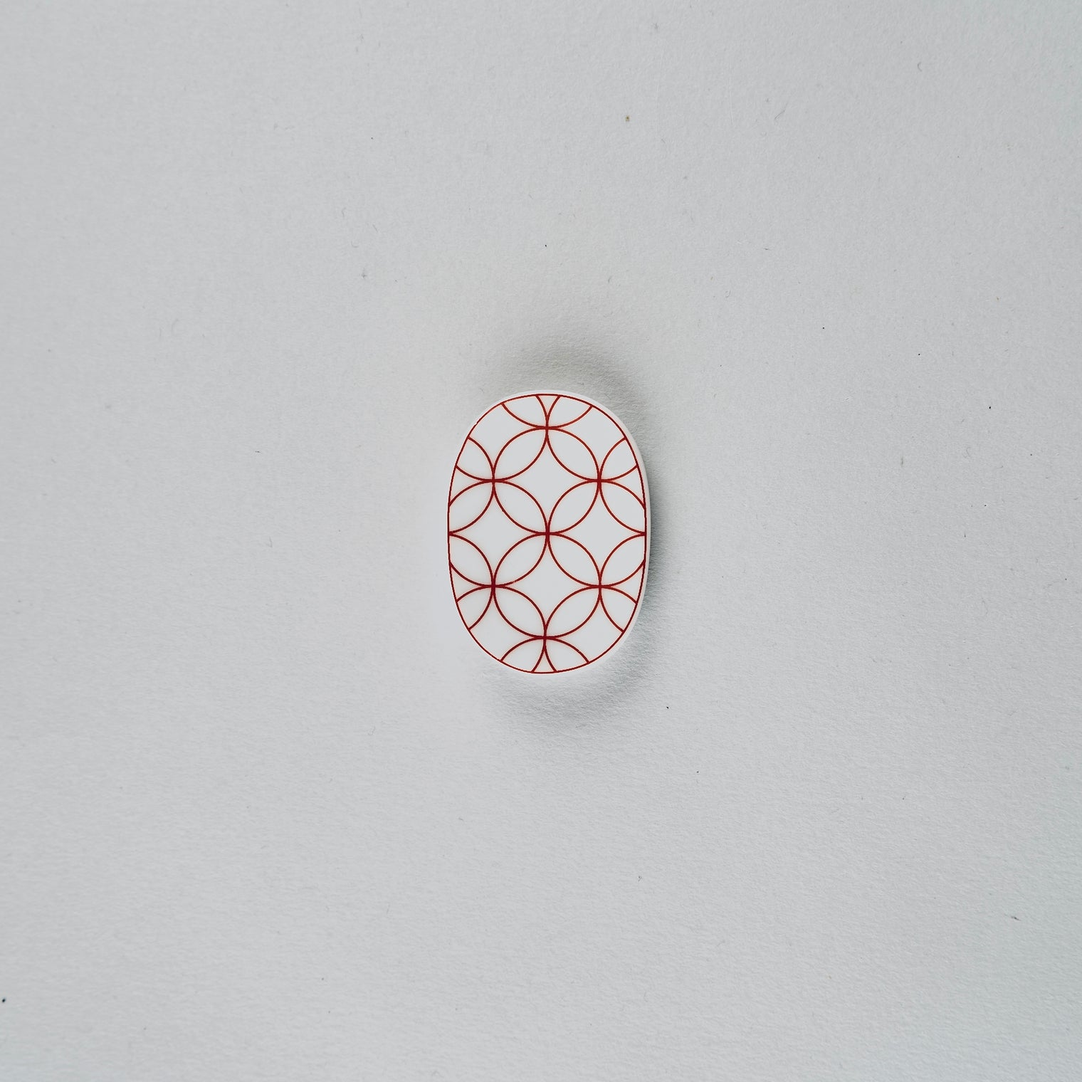 Eiho Porcelain, Shippo, Red Chopstick Rest