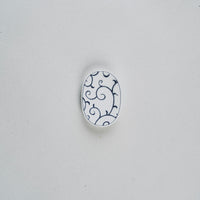 Eiho Porcelain, Arabesque, Blue Chopstick Rest