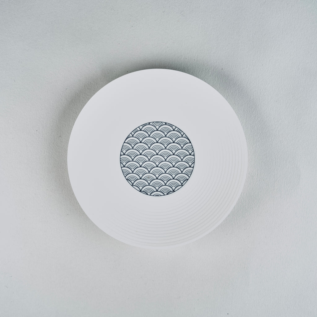 Eiho Porcelain, Seigaiha, Blue Plate, 15cm