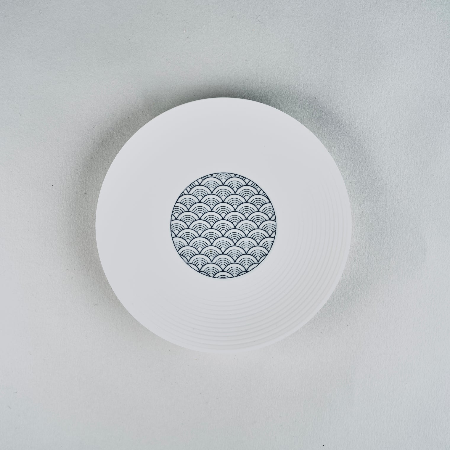 Eiho Porcelain, Seigaiha, Blue Plate, 15cm