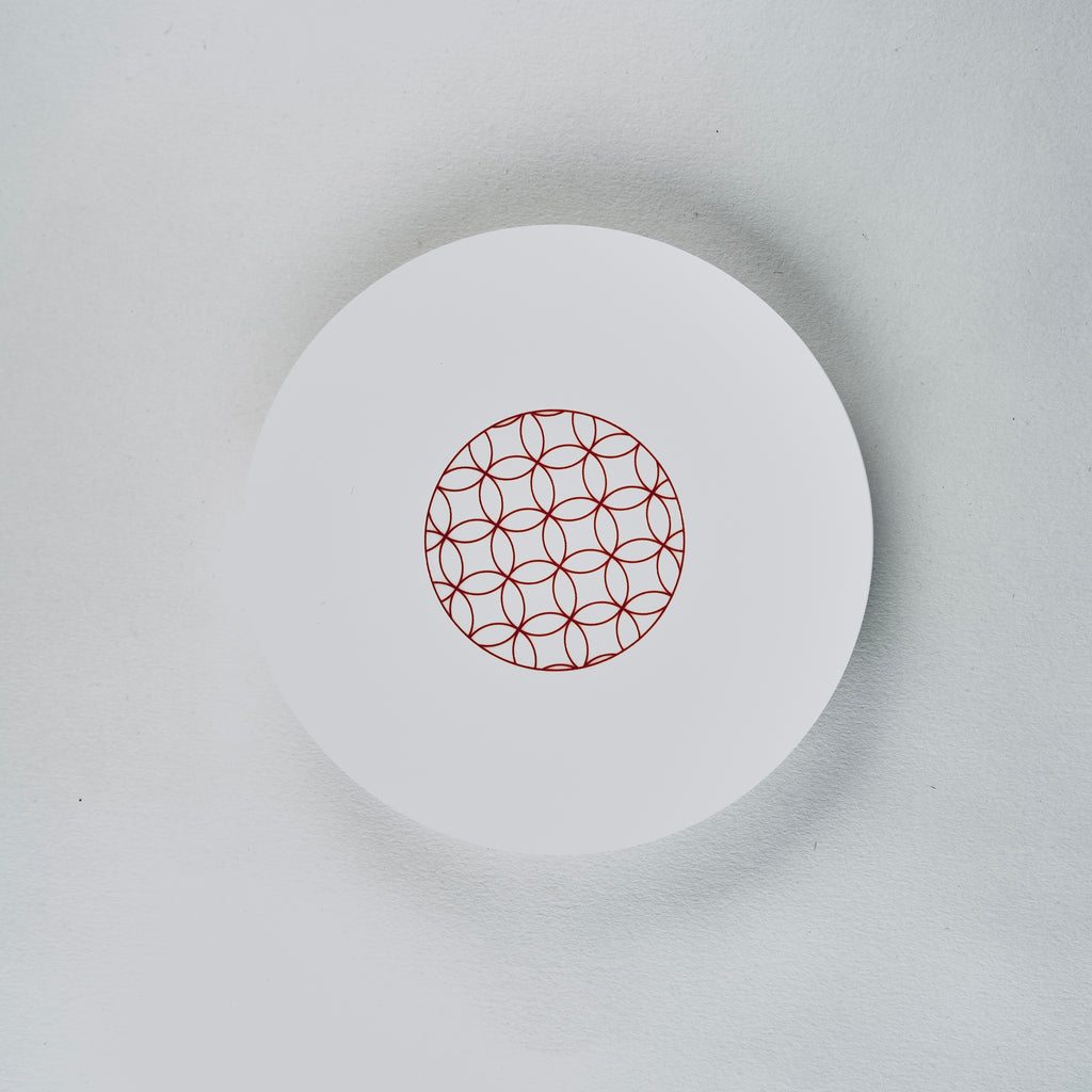 Eiho Porcelain, Shippo, Red Plate, 15cm