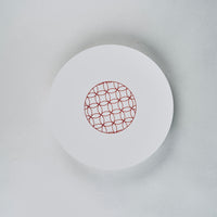 Eiho Porcelain, Shippo, Red Plate, 15cm