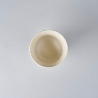 Yoshida Beadedfoot Ice Coffee Cup, antique white, D8.5cm x H9.5cm
