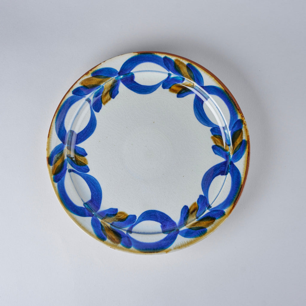 Aizen Gama Indigo Blue 24cm Plate, Floral Pattern