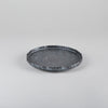 Kanezen Gama Sixteen-sided Plate Black Rust Squeezed Mat 15.5cm x H2cm