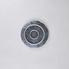 Kanezen Gama Sixteen-sided Plate Black Rust Squeezed Mat 15.5cm x H2cm