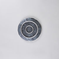 Kanezen Gama Sixteen-sided Plate Black Rust Squeezed Mat 15.5cm x H2cm