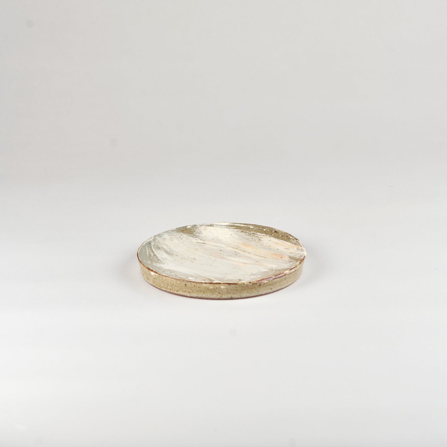 Jang Hun Seong Brush Glaze Round Plate XS, 13.5 x 3.5 x 2.8cm