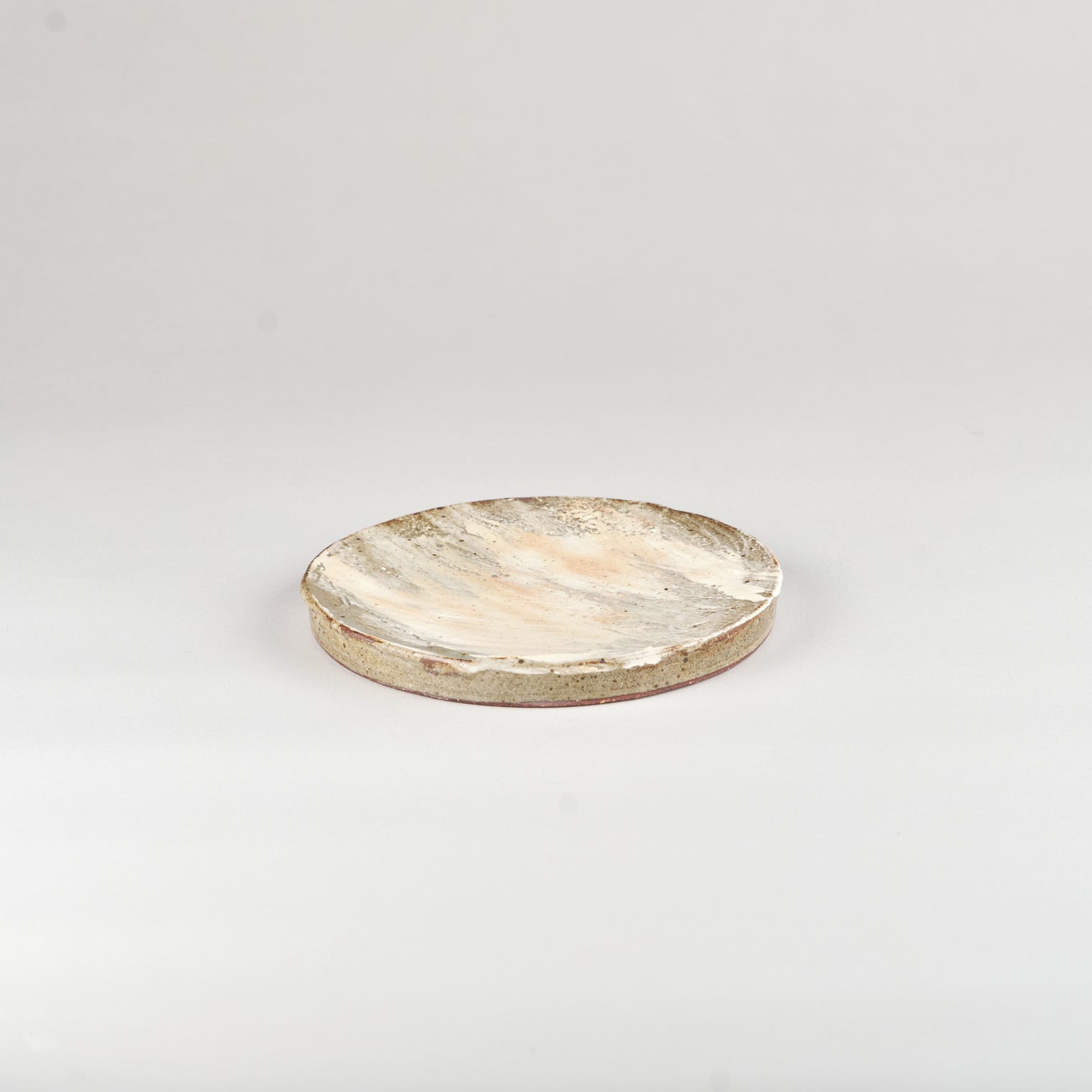 Jang Hun Seong Brush Glaze Round Plate Small, 15 x 1.5cm
