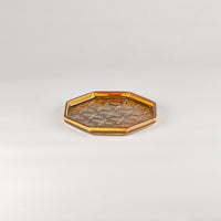 Jang Hun Seong Octagon Pattern Plate in Candy Brown, 15.5 x 15.5 x 1.7cm