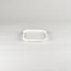 Jang Hun Seong Square Pattern Plate, White, 13.8 x 13.8 x 2cm