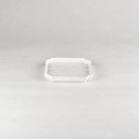 Jang Hun Seong Square Pattern Plate, White, 13.8 x 13.8 x 2cm