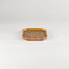 Jang Hun Seong Square Pattern Plate in Candy Brown, 13.8 x 13.8 x 2cm