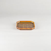 Jang Hun Seong Square Pattern Plate in Candy Brown, 13.8 x 13.8 x 2cm