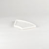 Jang Hun Seong Fan Pattern Plate in White, 19.5 x 11.7 x 2cm