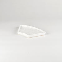 Jang Hun Seong Fan Pattern Plate in White, 19.5 x 11.7 x 2cm