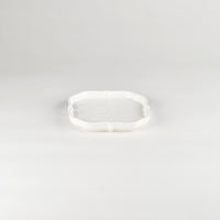 Jang Hun Seong Flower Square Pattern Plate in White, 14.2 x 14.2 x 2cm
