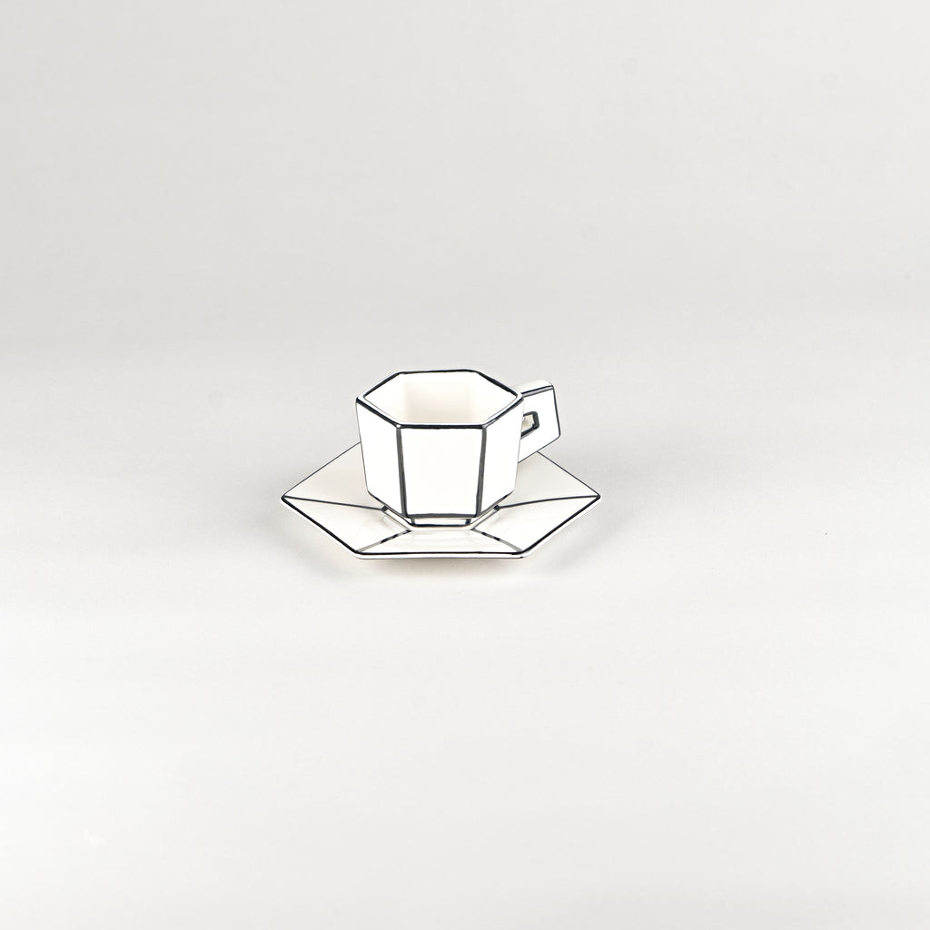 Carte Blanche Espresso Cup with Saucer by Annebet Philips