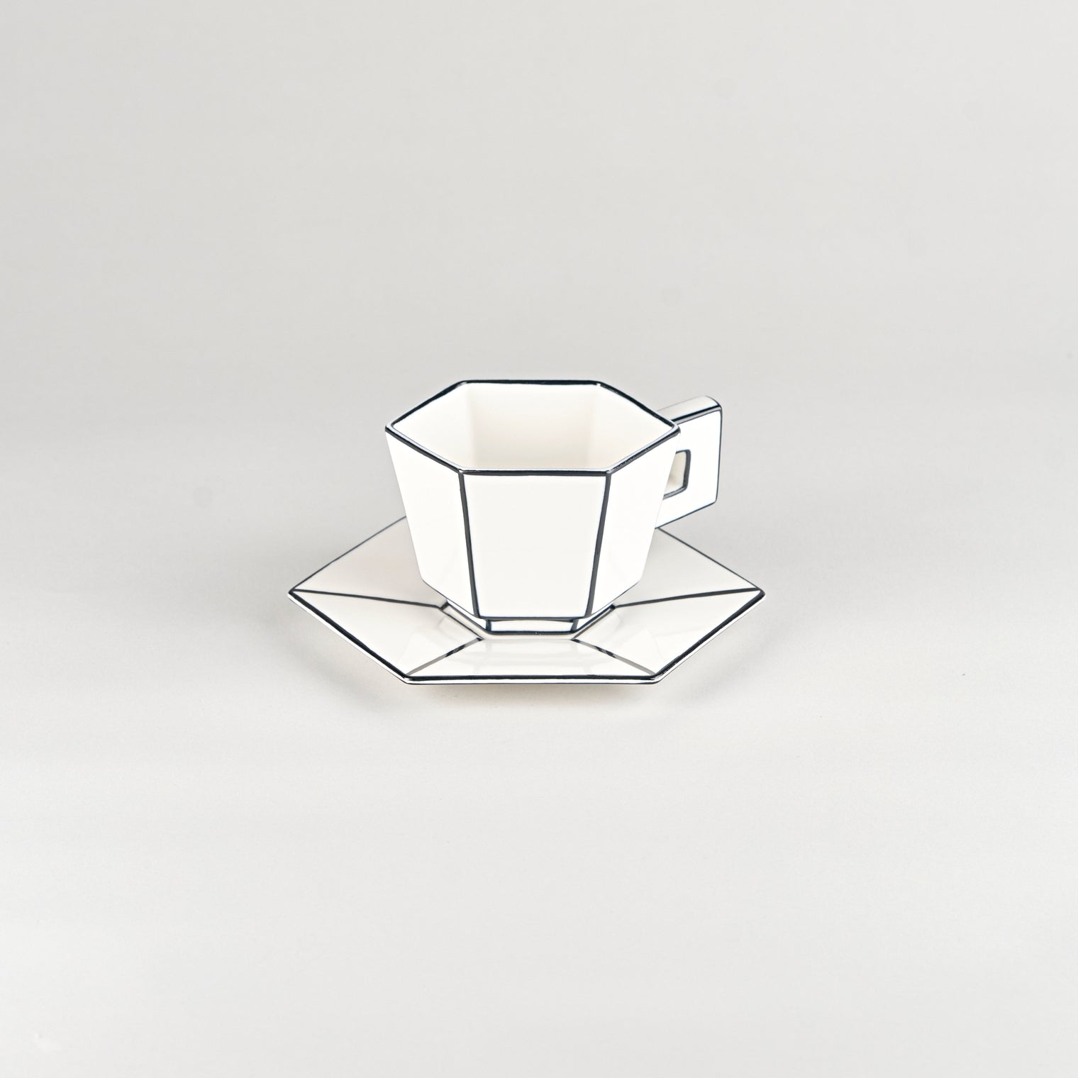 Carte Blanche Cappuccino Cup with Saucer by Annebet Philips