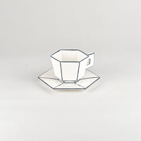 Carte Blanche Cappuccino Cup with Saucer by Annebet Philips