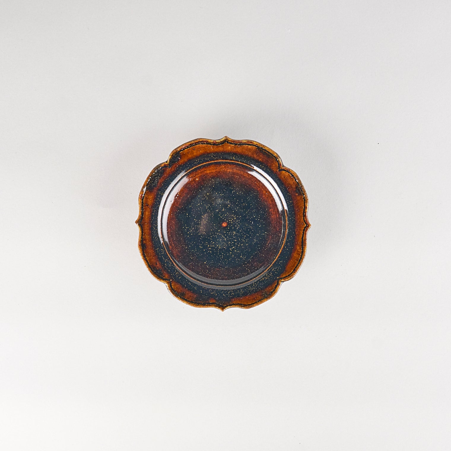 Okamoto Shuichi Candy Brown Flower Bowl (Wood Fired)