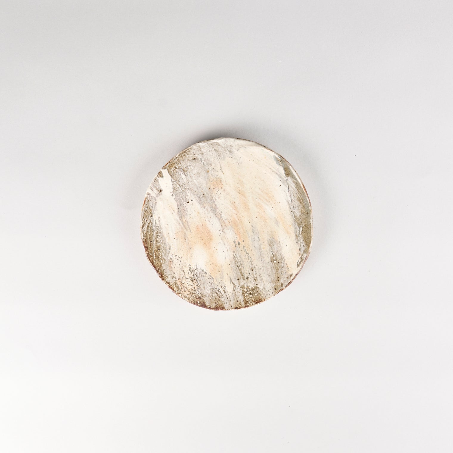 Jang Hun Seong Brush Glaze Round Plate Small, 15 x 1.5cm