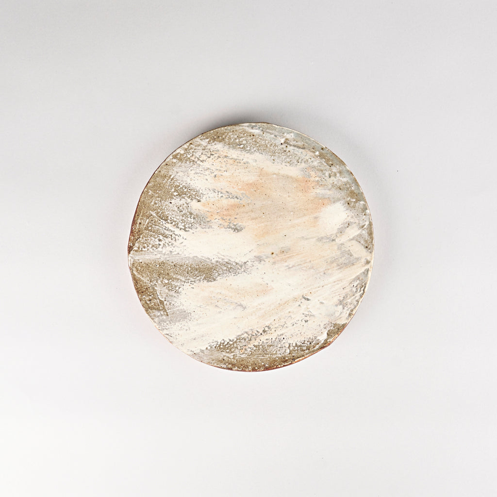 Jang Hun Seong Brush Glaze Round Plate Medium, 18.3 x 1.5cm