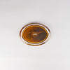 Jang Hun Seong Oval Pattern Plate in Candy Brown, 19 x 14.2cm