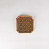 Jang Hun Seong Square Pattern Plate in Candy Brown, 13.8 x 13.8 x 2cm