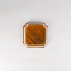 Jang Hun Seong Square Pattern Plate in Candy Brown, 13.8 x 13.8 x 2cm