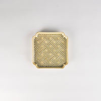 Jang Hun Seong, Swastika Square Pattern Plate, Green, 13.8 x 13.8 x 2cm