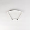 Jang Hun Seong Fan Pattern Plate in White, 19.5 x 11.7 x 2cm