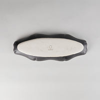 Usukiyaki, Rinka Oval Long Plate, Black