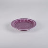 Fukusan Gama Flower and bird carved 5’ dish,  Purple, 16cm x 16cm x H2.8cm