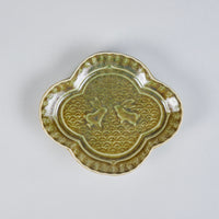 Takimuro Kiln,Pair Rabbit Small plate, 13.4cm x 11.5cm