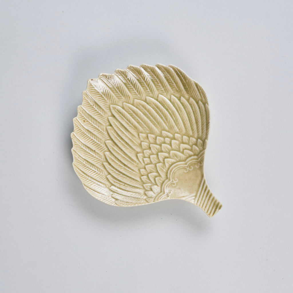 Takimuro Kiln,Fan-shaped plate, 12.9cm x 15.3cm