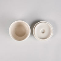 Sugar Bowl Alabaster Dune, L8.5 W8.5 H7.5cm Design by Kelly Wearstler