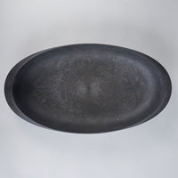 ARAS Oval Plate Ceder Bark, Black, 40cm